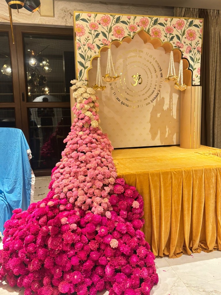 Royal Om Mantra Floral Peacock Setup decoration setup